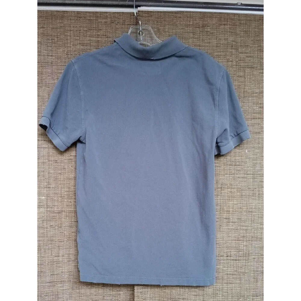 Men's J CREW distressed Cotton Polo Shirt Color Grey